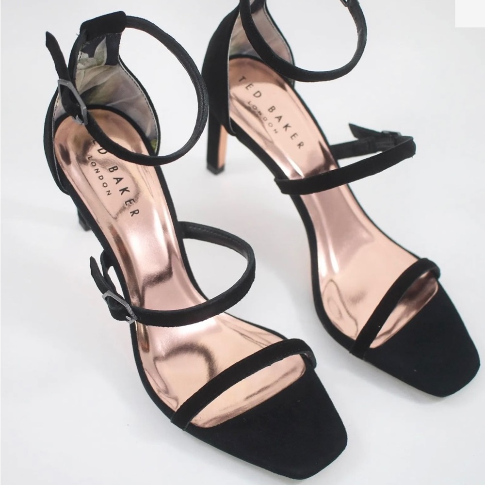 Ted Baker TRIA Triple Strap Heels in Black